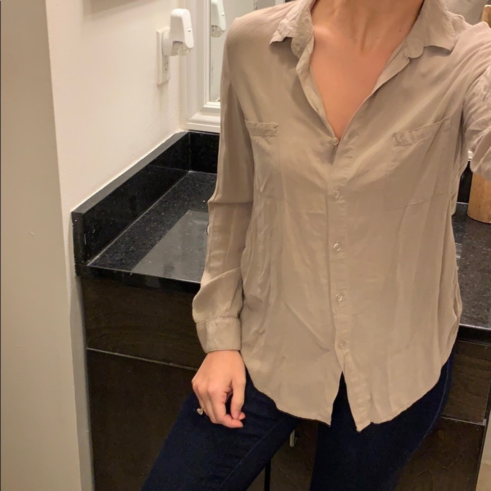Beige button up